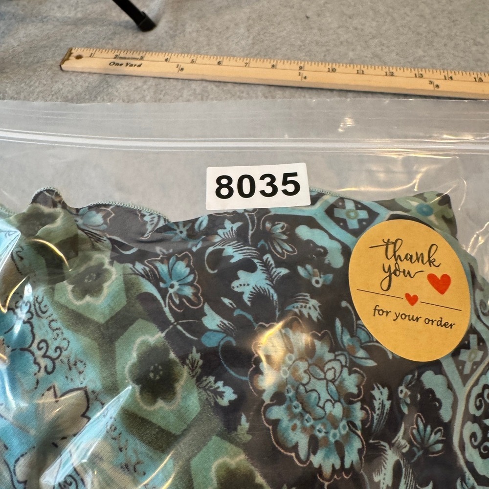 Vintage Y2K Dressbarn Handkerchief Hem Dress Womens 14 Turquoise Floral Fairy - Picture 15 of 16